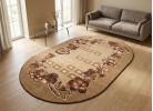 Covor tip mochetă ERIKA 8043 beige oval