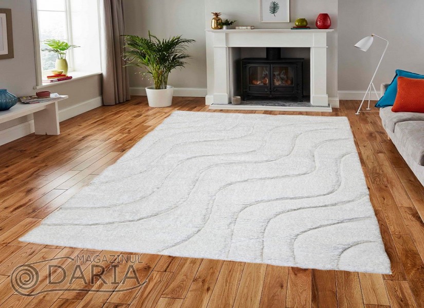Covor 3D SHAGGY GRANDE 323 white