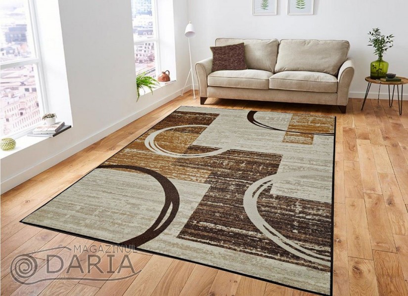 Covor tip mochetă ERIKA 8034 camel