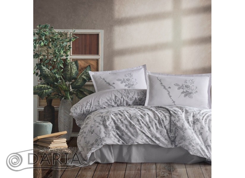 Lenjerie de pat ranforce Messina grey