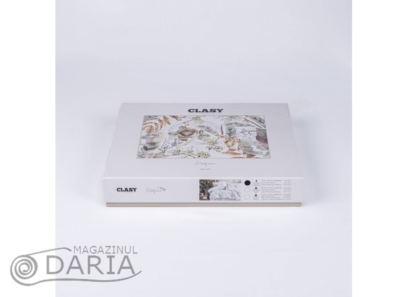 Lenjerie de pat ranforce Messina grey