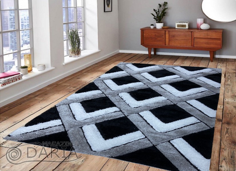Covor 3D SHAGGY GRANDE 400 black