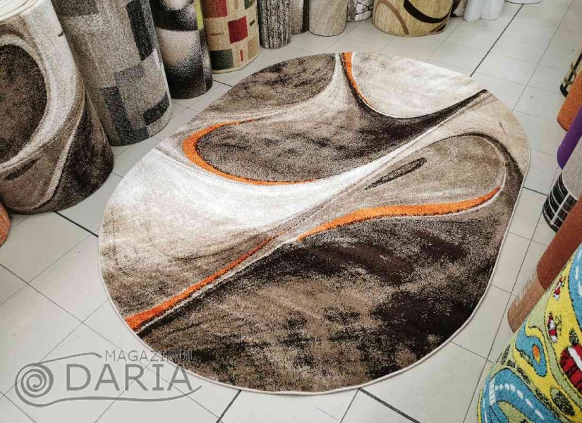Covor MAGNOLIA 097 d.beige/orange oval