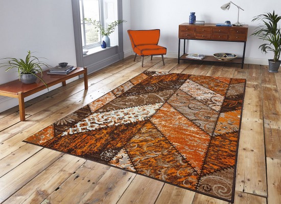 Covor tip mochetă ERIKA 8029 orange