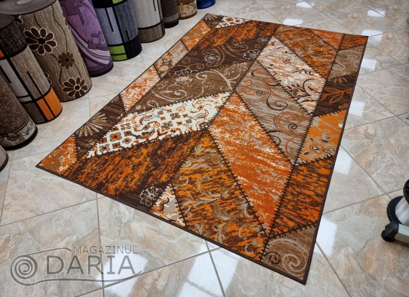 Covor tip mochetă ERIKA 8029 orange