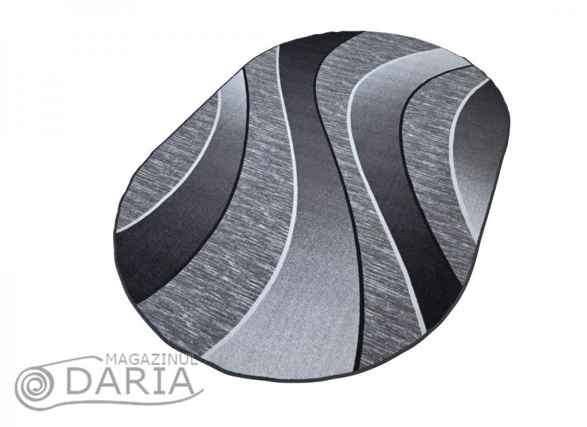 Covor tip mochetă ERIKA 8012 grey oval