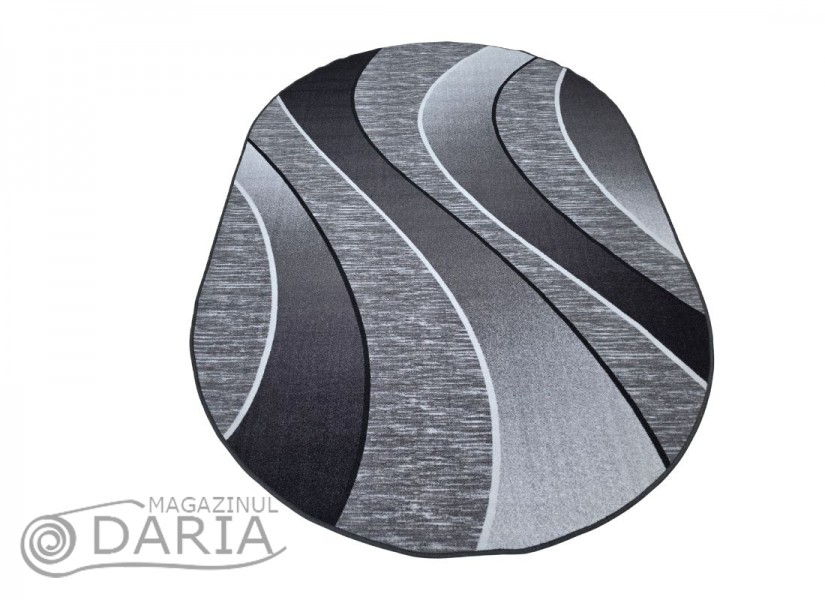 Covor tip mochetă ERIKA 8012 grey oval