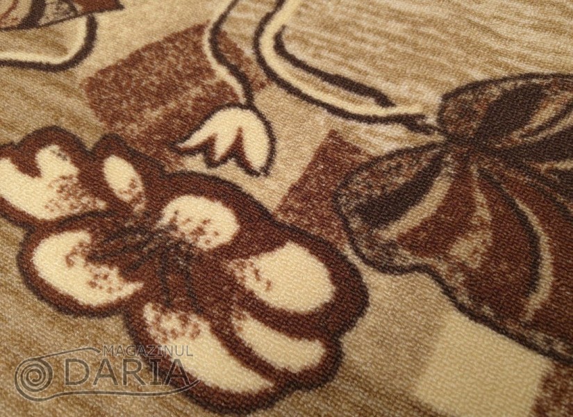 Covor tip mochetă ERIKA 8043 beige rotund