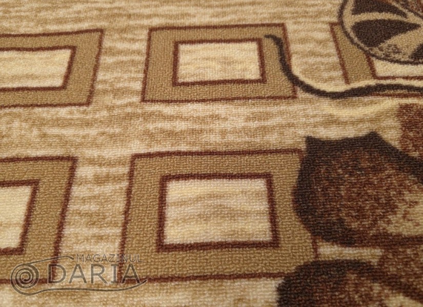 Covor tip mochetă ERIKA 8043 beige rotund