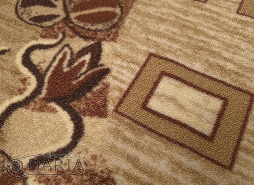 Covor tip mochetă ERIKA 8043 beige rotund