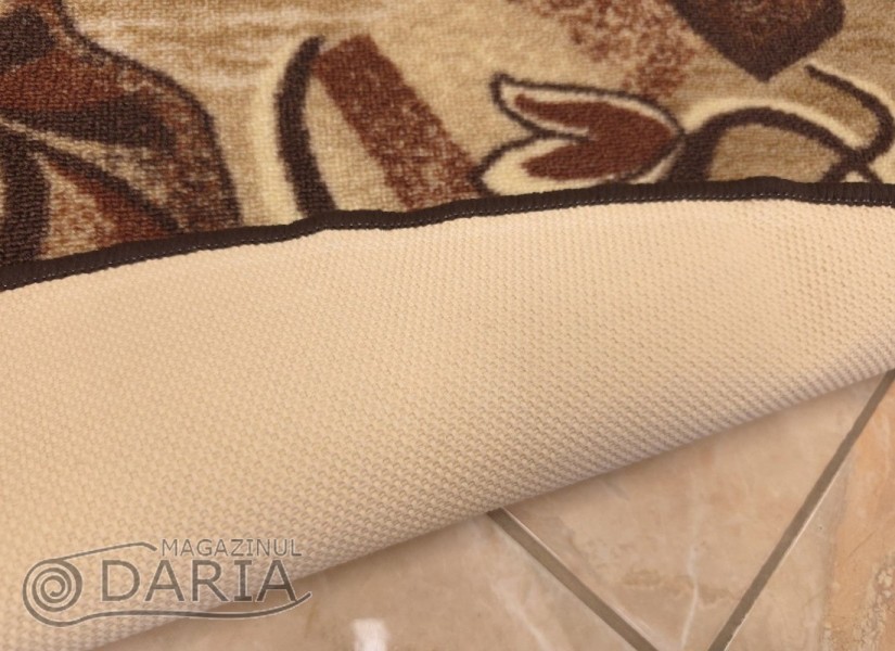 Covor tip mochetă ERIKA 8043 beige rotund