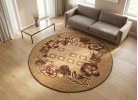 Covor tip mochetă ERIKA 8043 beige rotund