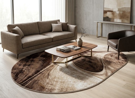 Covor MAGNOLIA 097 d.beige/beige oval