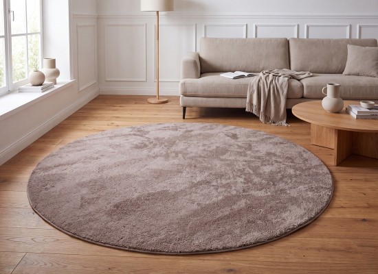 Covoare tip mocheta RELAX taupe rotund