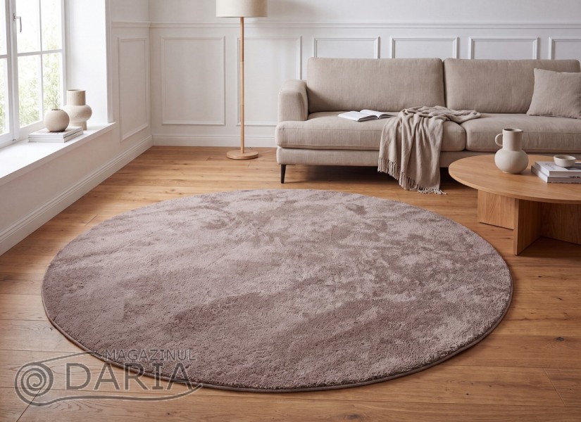 Covoare tip mocheta RELAX taupe rotund