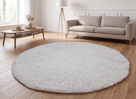 Covor 3D SHAGGY GRANDE white ROTUND