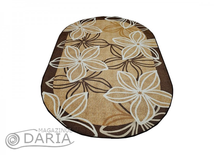 Covor tip mochetă ERIKA 8013 camel oval