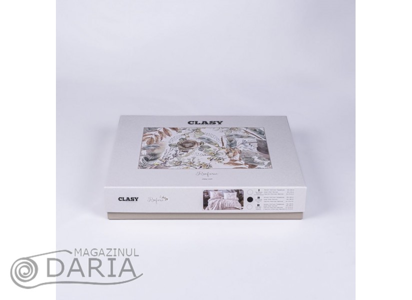 Lenjerie de pat ranforce Betina beige