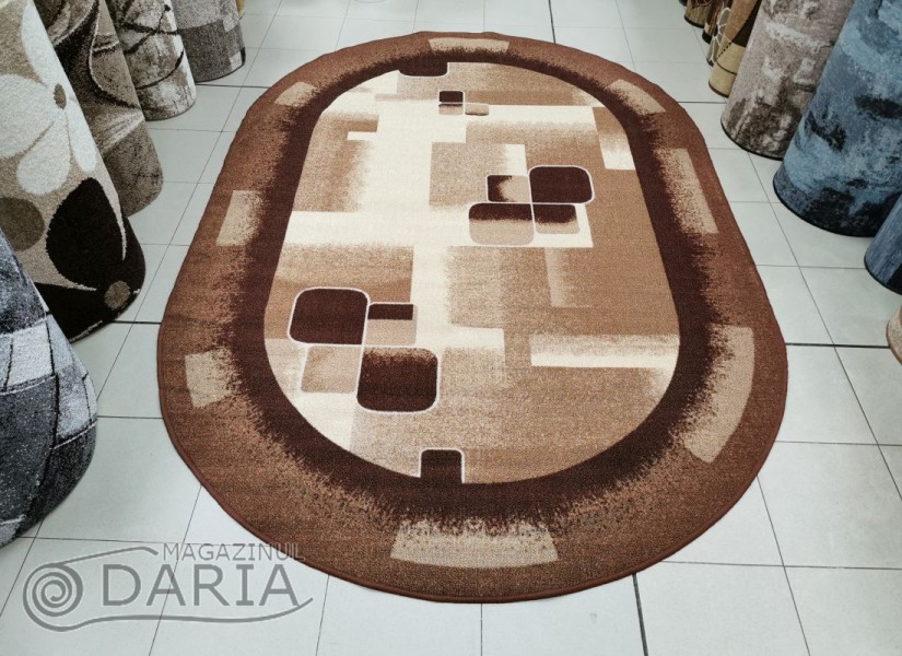 Covor mocheta 80 brown oval