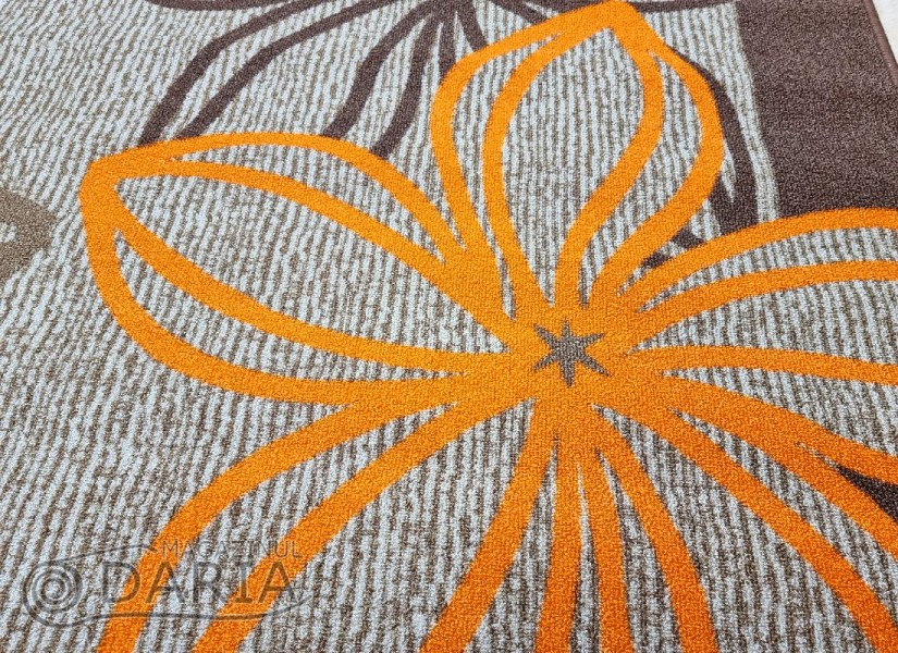 Covor tip mochetă ERIKA 8013 beige/orange