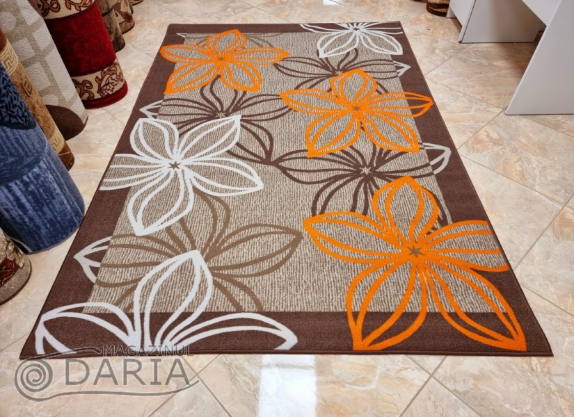 Covor tip mochetă ERIKA 8013 beige/orange