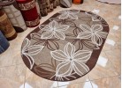 Covor tip mochetă ERIKA 8013 brown oval