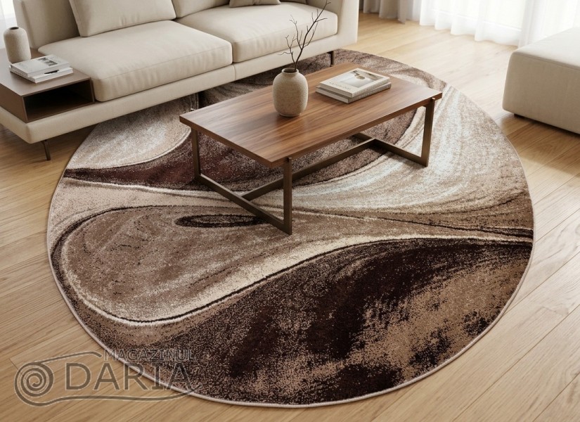 Covor MAGNOLIA 097 d.beige/beige rotund