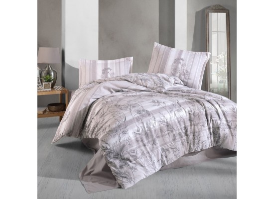 Lenjerie de pat ranforce Simle grey