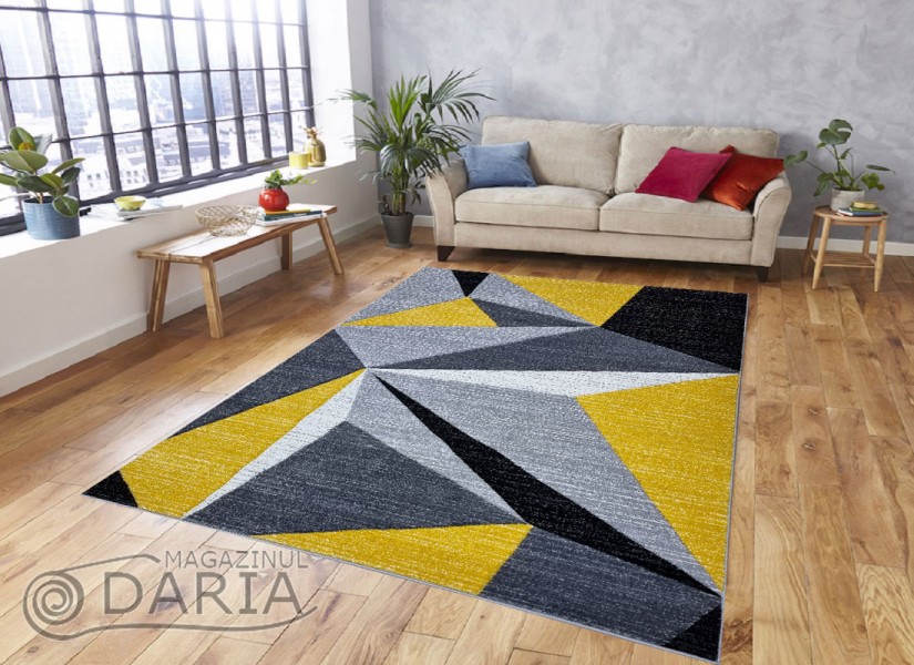 Covor GRACIA 743 grey/yellow