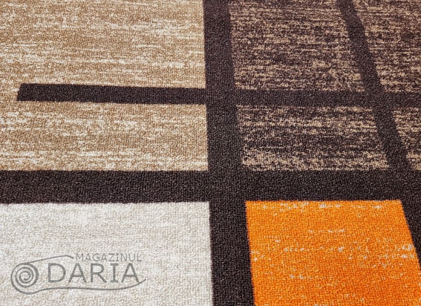 Covor tip mochetă ERIKA 8010 beige/orange