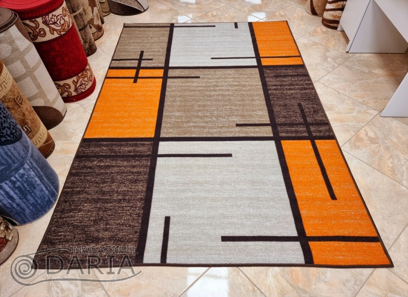 Covor tip mochetă ERIKA 8010 beige/orange