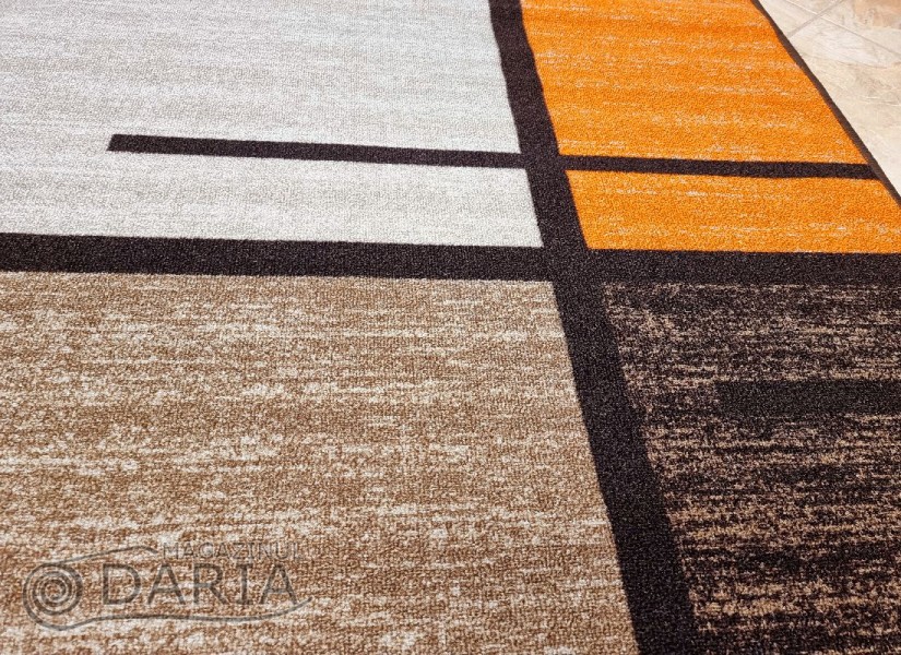 Covor tip mochetă ERIKA 8010 beige/orange