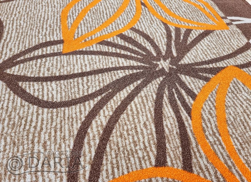 Covor tip mochetă ERIKA 8013 beige/orange oval