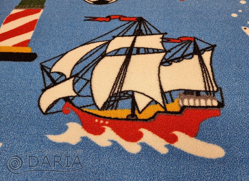 Covor tip mochetă ERIKA 8022 blue