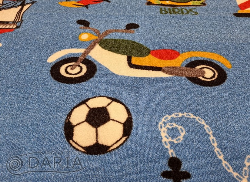 Covor tip mochetă ERIKA 8022 blue
