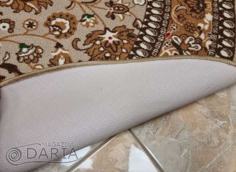 Covor tip mochetă ERIKA 8031 beige oval
