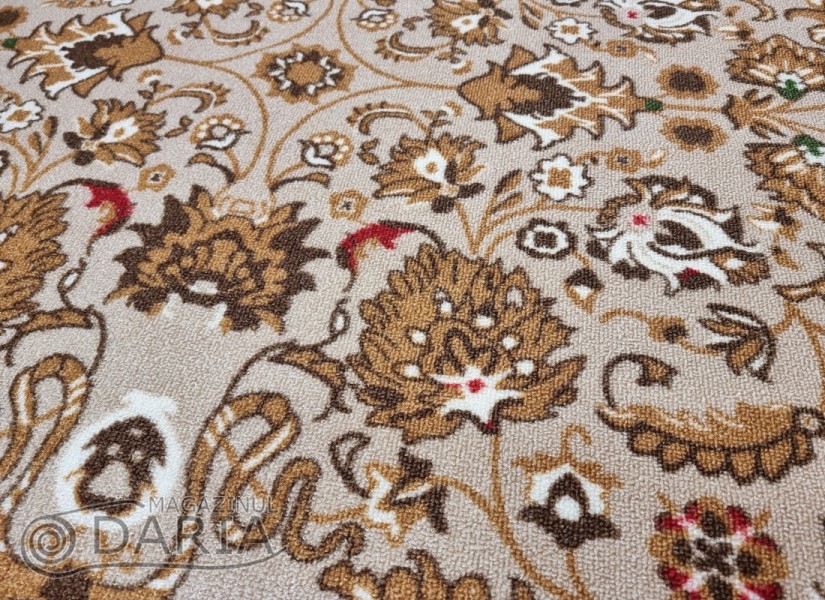 Covor tip mochetă ERIKA 8031 beige oval