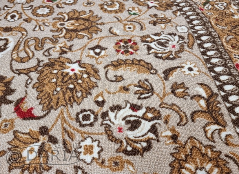 Covor tip mochetă ERIKA 8031 beige oval