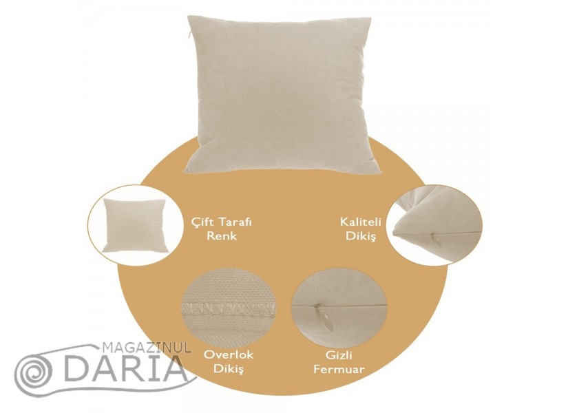 Pernă decorativă Panoroma 196 light beige 45x45 cm