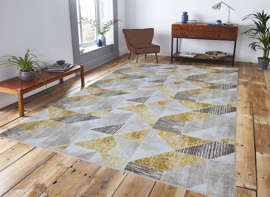 Covor tip mochetă PRESTIGE 6238 mustard