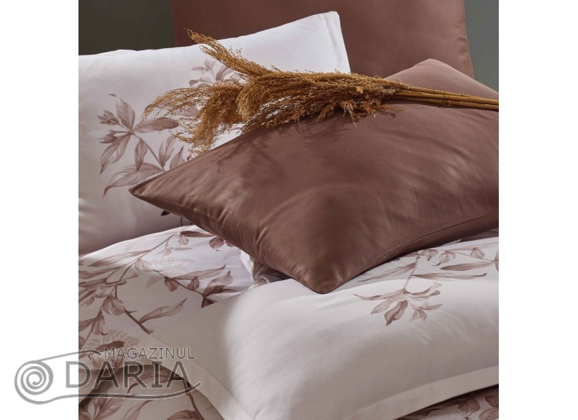 Lenjerie de pat ranforce Mass brown