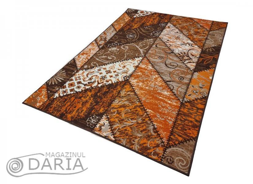 Covor tip mochetă ERIKA 8029 orange