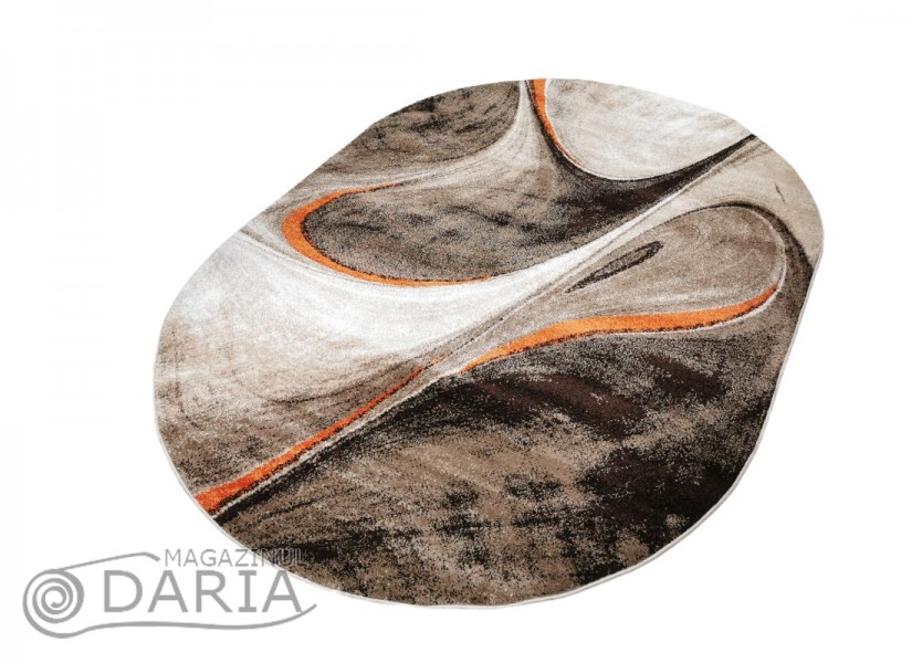 Covor MAGNOLIA 097 d.beige/orange oval