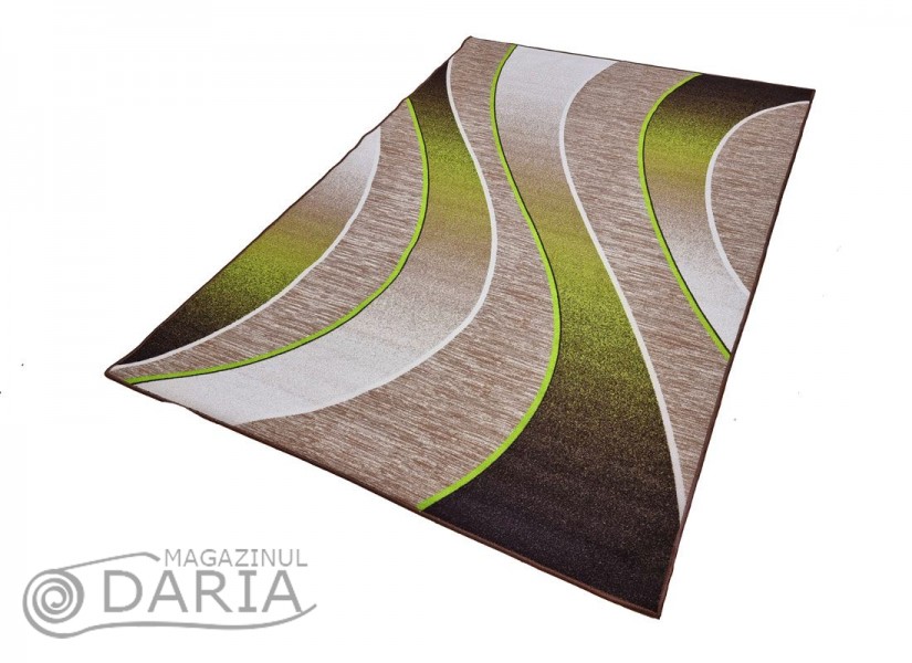 Covor tip mochetă ERIKA 8012 beige/green