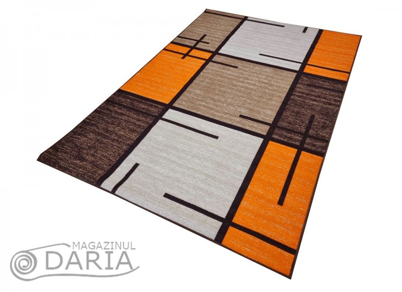 Covor tip mochetă ERIKA 8010 beige/orange