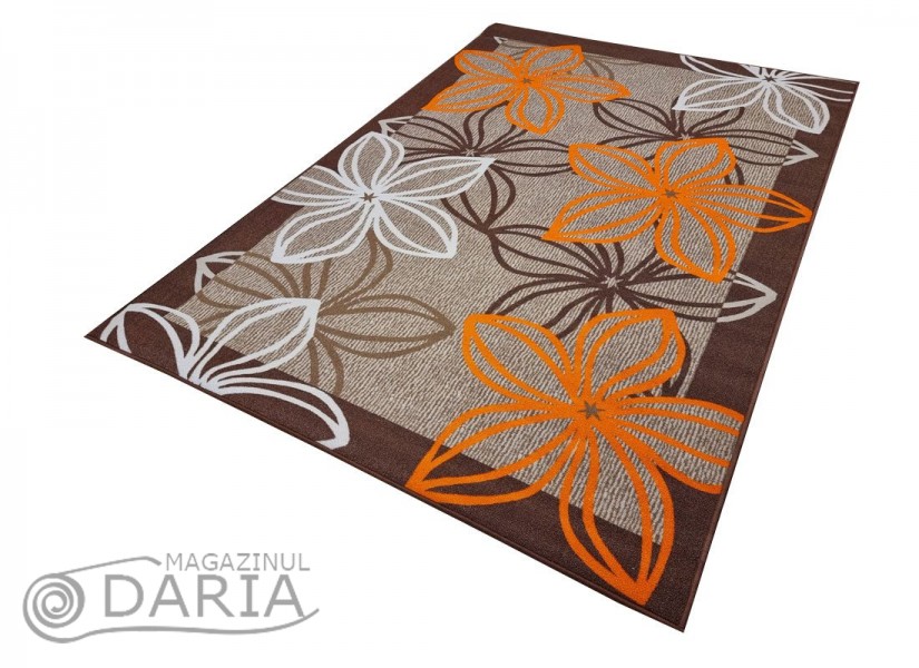 Covor tip mochetă ERIKA 8013 beige/orange