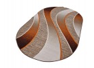 Covor tip mochetă ERIKA 8012 beige/orange oval