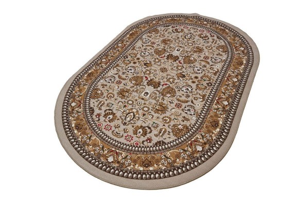 Covor tip mochetă ERIKA 8031 beige oval