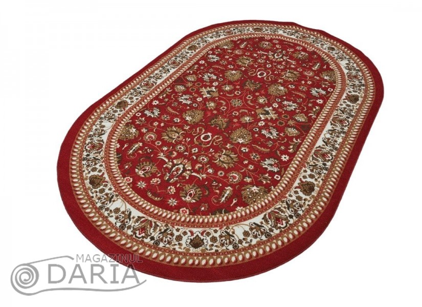 Covor tip mochetă ERIKA 8031 red oval