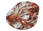 Covor tip mochetă ERIKA 8033 beige/orange oval